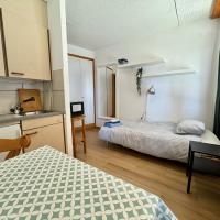bed and shelves